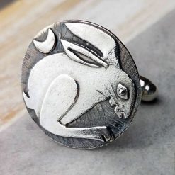 Country Hare Silver Cufflinks - adv122_hare