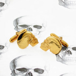 Gold Plated Skull Cufflinks