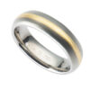 Personalised Titanium Ring With Gold Inlay – Court Profile