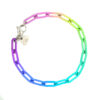 Ladies Titanium Rainbow Paperclip Bracelet