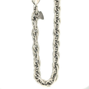 Gents Titanium Rope Chain Necklace. Delivered UK & Worldwide.