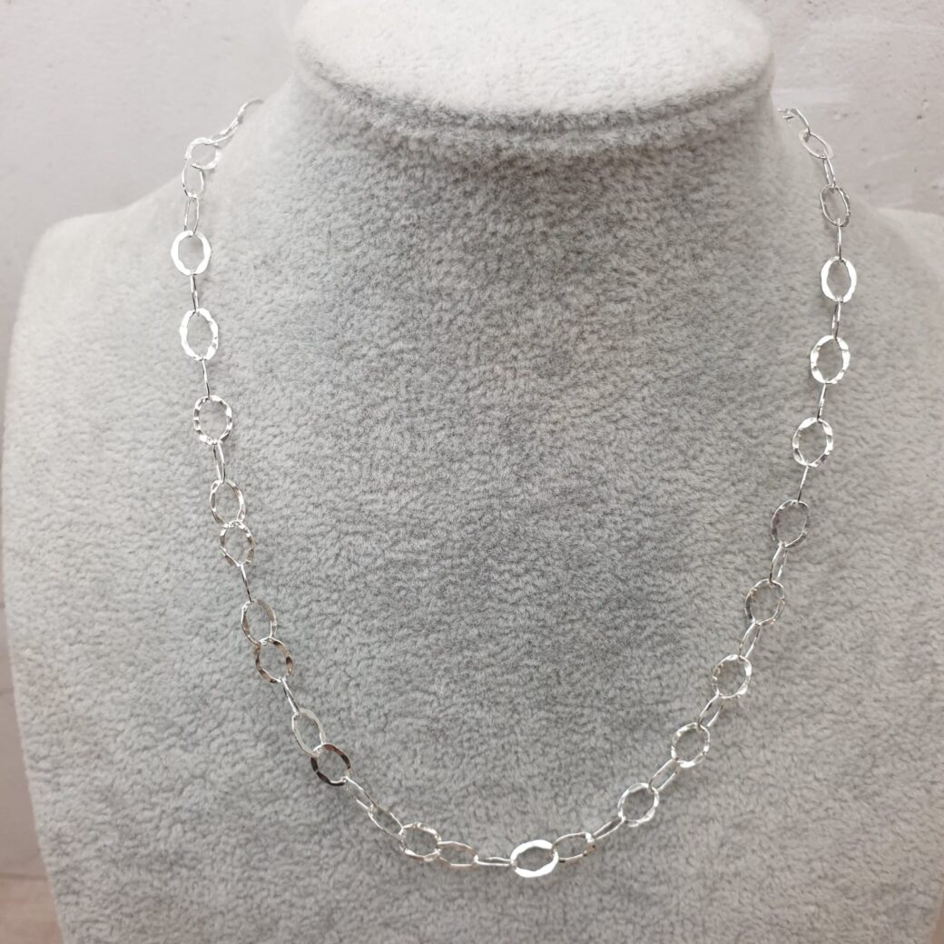 Silver hammered chain at Artfull Expression