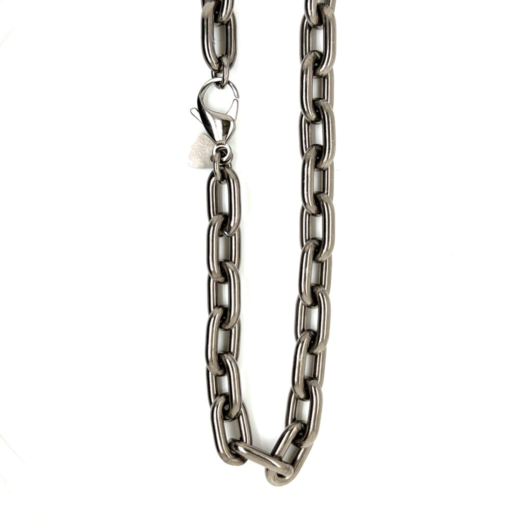 Gents Titanium Chain Necklace. Delivered UK & Worldwide.