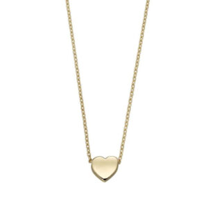 Ladies Gold Heart Necklace. Delivered UK & Worldwide.